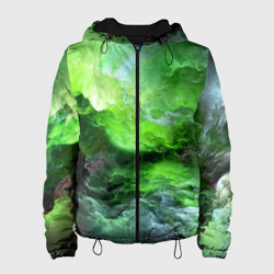 Женская куртка 3D Green space зелёный космос