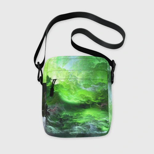 Сумка через плечо 3D Green space зелёный космос