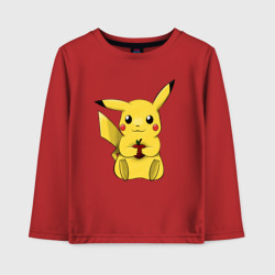 Детский лонгслив хлопок Пикачу