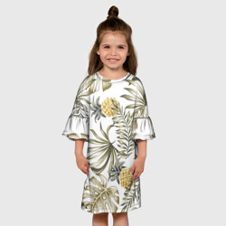 Детское платье 3D Тропики хаки - фото 2