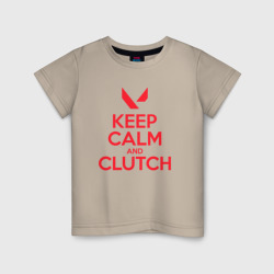 Детская футболка хлопок Keep calm clutch