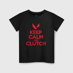 Детская футболка хлопок Keep calm clutch