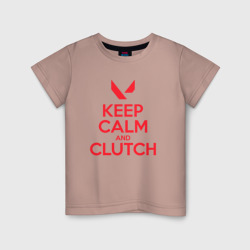 Детская футболка хлопок Keep calm clutch