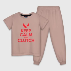 Детская пижама хлопок Keep calm clutch
