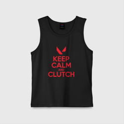 Детская майка хлопок Keep calm clutch