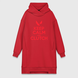 Платье-худи хлопок Keep calm clutch