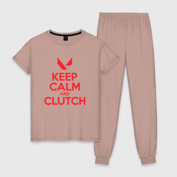 Женская пижама хлопок Keep calm clutch