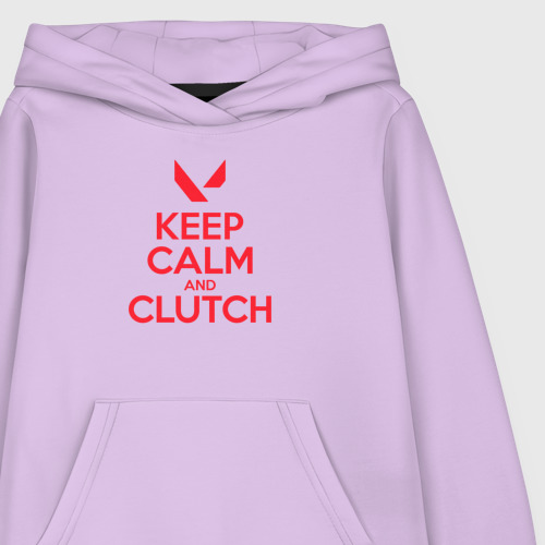 Детская толстовка хлопок Keep calm clutch, цвет лаванда - фото 3