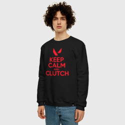 Мужской свитшот хлопок Keep calm clutch - фото 2