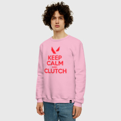 Мужской свитшот хлопок Keep calm clutch - фото 2