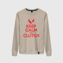 Женский свитшот хлопок Keep calm clutch