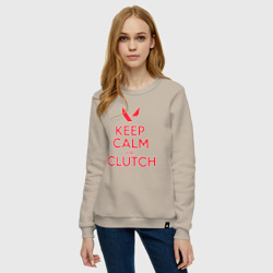 Женский свитшот хлопок Keep calm clutch - фото 2