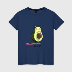Женская футболка хлопок Авокадо кот - авокот