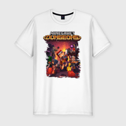 Мужская футболка хлопок Slim Minecraft Dungeons
