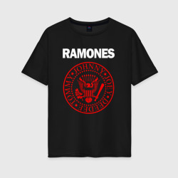 Женская футболка хлопок Oversize Ramones