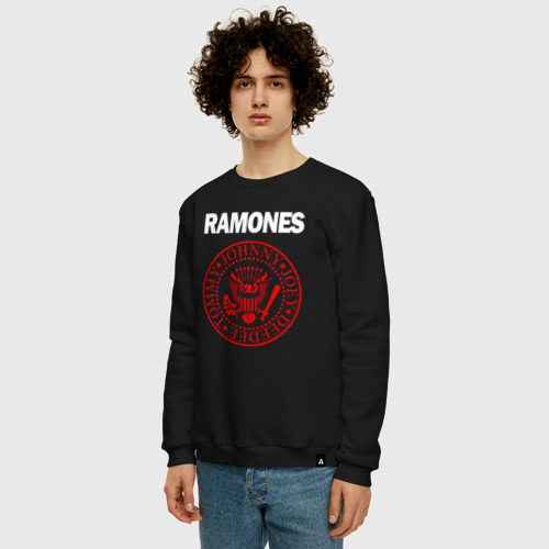 Мужской свитшот хлопок Ramones, цвет черный - фото 3