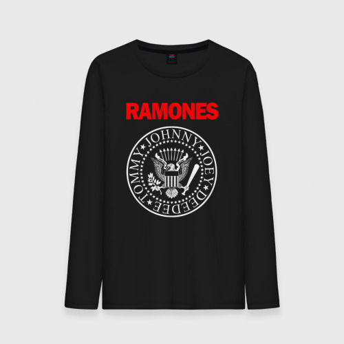 Мужской лонгслив хлопок Ramones, цвет черный