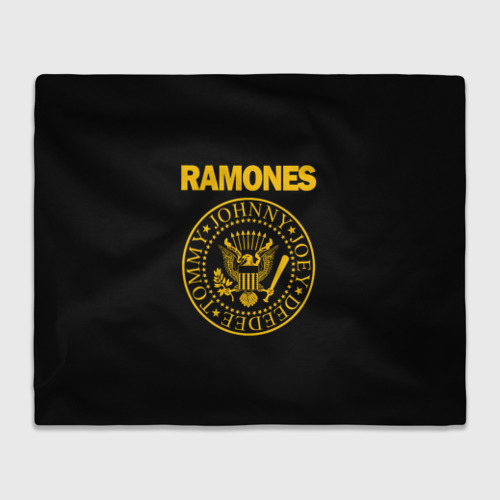 Плед 3D с принтом Ramones, вид спереди #2