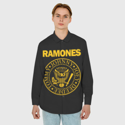 Мужская рубашка oversize 3D Ramones - фото 2