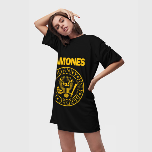 Платье-футболка 3D Ramones, цвет 3D печать - фото 3