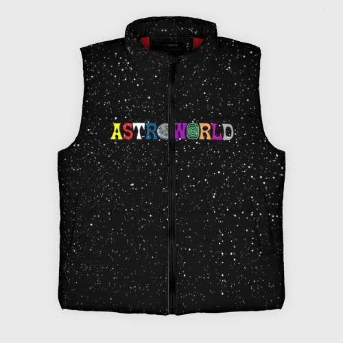 Мужской жилет утепленный 3D Travis Scott Трэвис Скотт