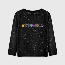 Детский лонгслив 3D Travis Scott Трэвис Скотт