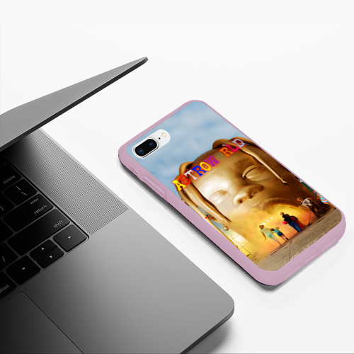 Чехол для iPhone 7Plus/8 Plus матовый Travis Scott, цвет розовый - фото 5