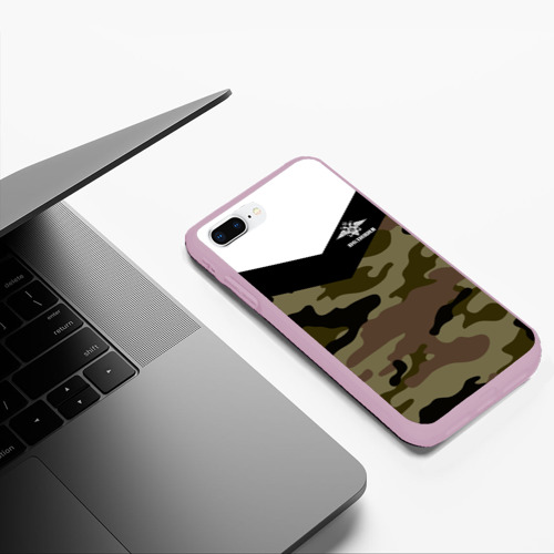Чехол для iPhone 7Plus/8 Plus матовый Полиция, цвет розовый - фото 5