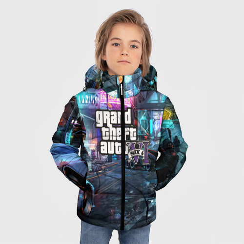 Зимняя куртка для мальчиков 3D GTA 6, цвет красный - фото 3