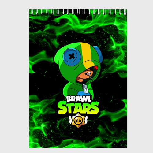 Скетчбук Brawl Stars LEON, цвет белый