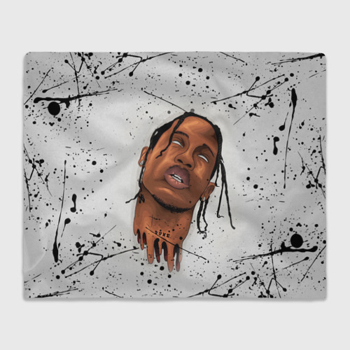 Плед 3D Travis Scott, цвет 3D (велсофт)