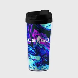 Термокружка-непроливайка CS GO neon КС Го неон
