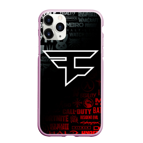 Чехол для iPhone 11 Pro Max матовый FaZe clan, цвет розовый