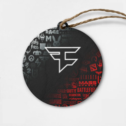 Деревянная игрушка круг FaZe clan