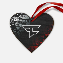 Деревянная игрушка Сердце FaZe clan
