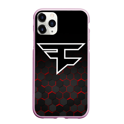 Чехол для iPhone 11 Pro Max матовый FaZe clan, цвет розовый