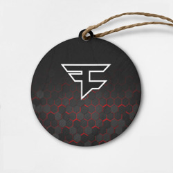 Деревянная игрушка круг FaZe clan