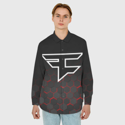 Мужская рубашка oversize 3D FaZe clan - фото 2