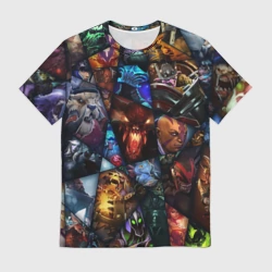 Мужская футболка 3D Герои Dota 2