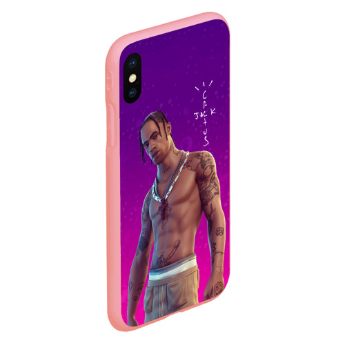 Чехол для iPhone XS Max матовый Fortnite Travis Scott, цвет баблгам - фото 3