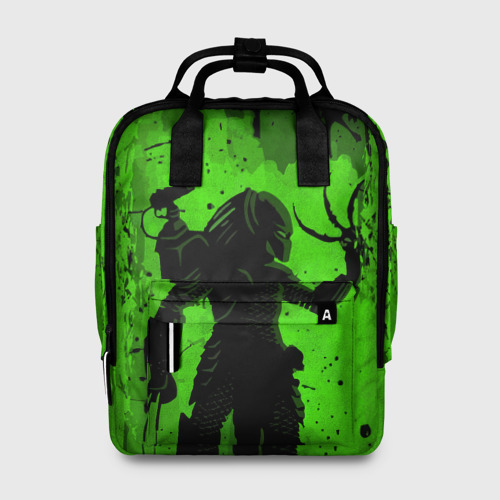 Женский рюкзак 3D с принтом Predator, вид спереди #2