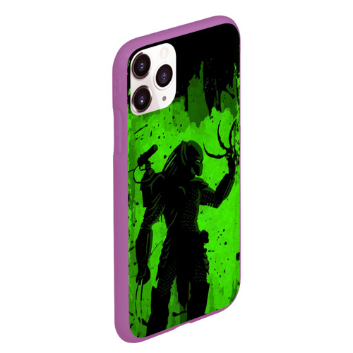 Чехол для iPhone 11 Pro Max матовый Predator, цвет фиолетовый - фото 3