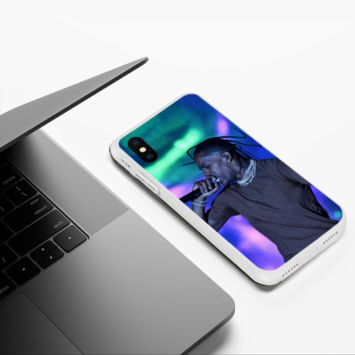 Чехол для iPhone XS Max матовый TRAVIS SCOTT, цвет белый - фото 5