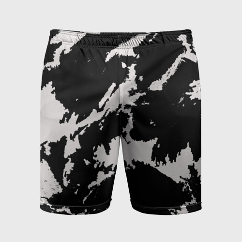 Мужские шорты спортивные Черный на сером, цвет 3D печать