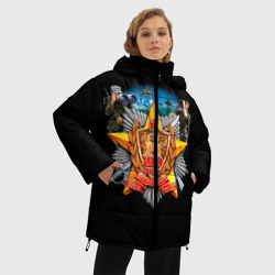 Женская зимняя куртка Oversize Пограничные Войска - фото 2