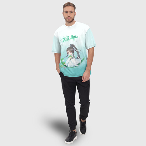 Мужская футболка oversize 3D Чиби Гусу Лань, цвет 3D печать - фото 5