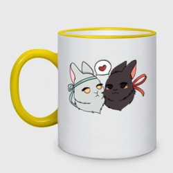 Кружка двухцветная Кролики Вэй и Лань - Мастер тёмного пути