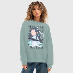 Женский свитшот oversize без начеса хлопок Лань Чжань - Мастер тёмного пути - фото 2