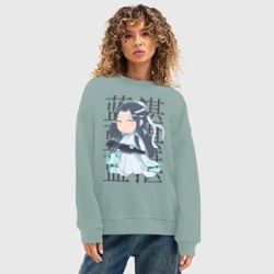 Женский свитшот oversize без начеса хлопок Лань Чжань - Мастер тёмного пути - фото 2