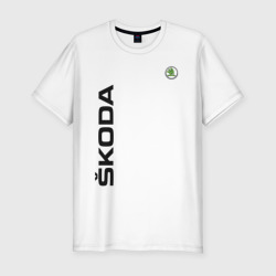 Skoda – Мужская футболка хлопок Slim с принтом купить